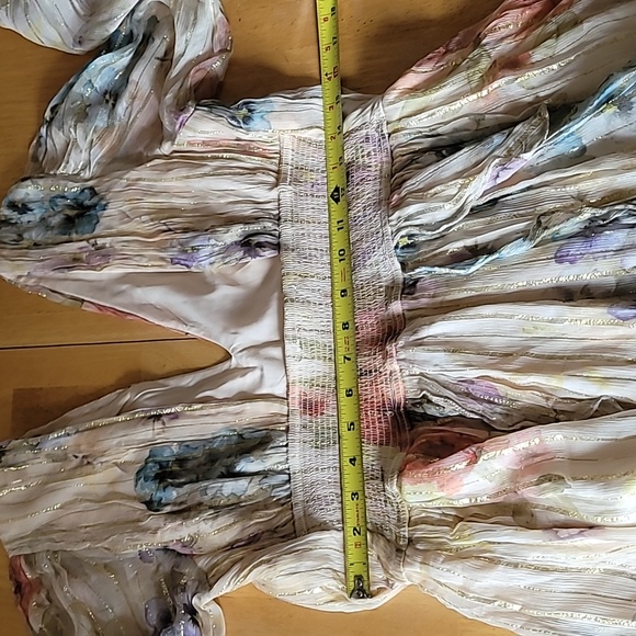 Anthropologie Forever That Girl V-Neck Lurex Mini Dress - Picture 11 of 14